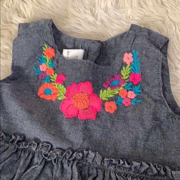 KOALA KIDS Baby Girl Chambray With Embroidery Dress Size 6-9M EUC - Picture 2 of 7